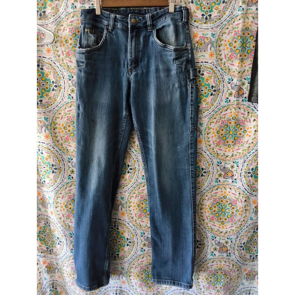 Noble Outfitters Flex Carpenter Jeans Men's 30x34 Stretch Utility DISTRESSED
